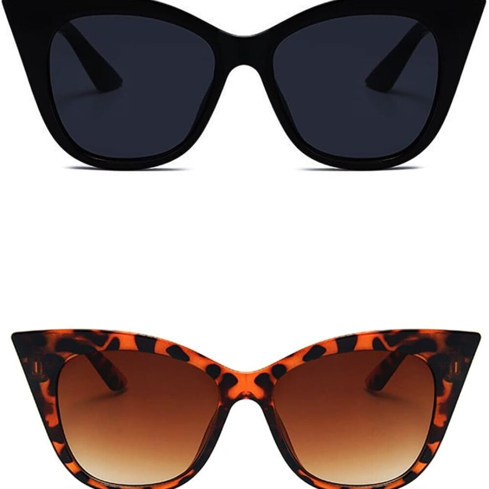 Cat Eye Sunglasses for Women Retro Cateye Frame - Vintage 90s UV400 Protection S